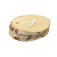 Fatia de Bétula Oval 34x20cm  ( 3 Un)